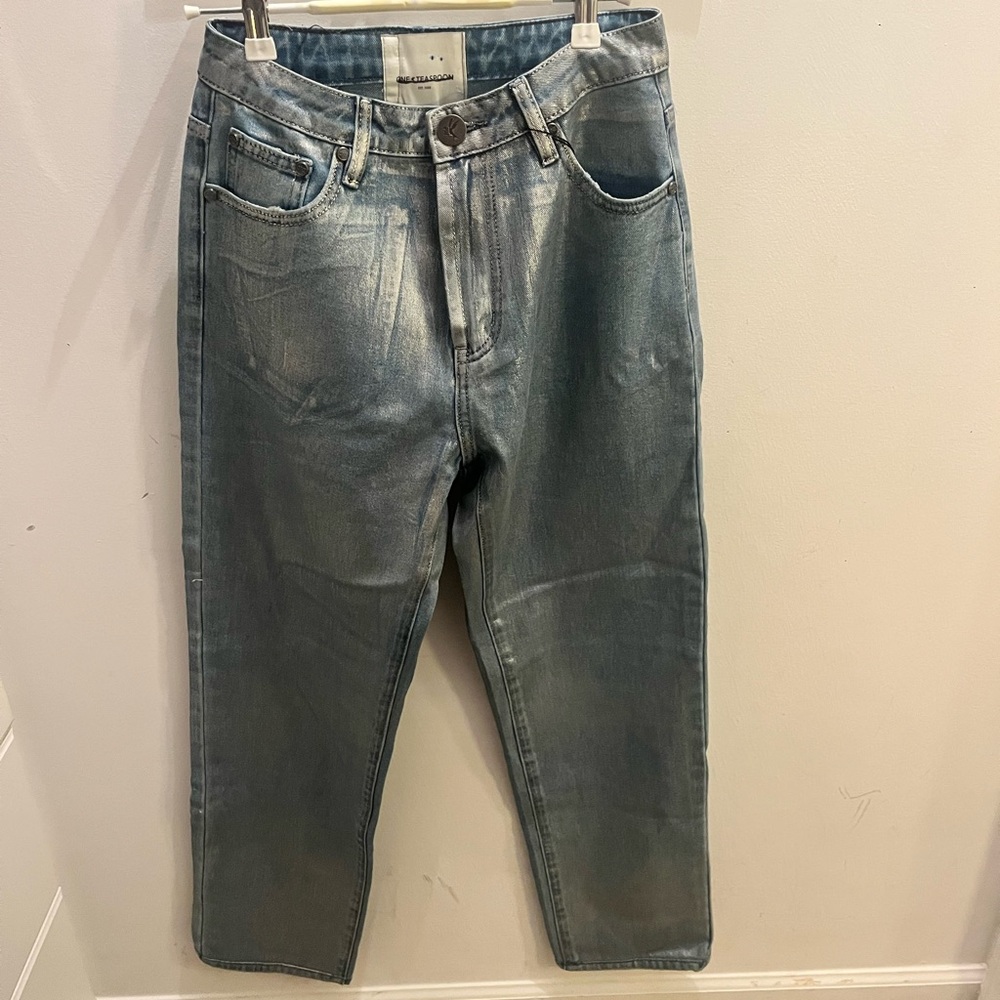 One Teaspoon Faded Blue Relaxed Jeans